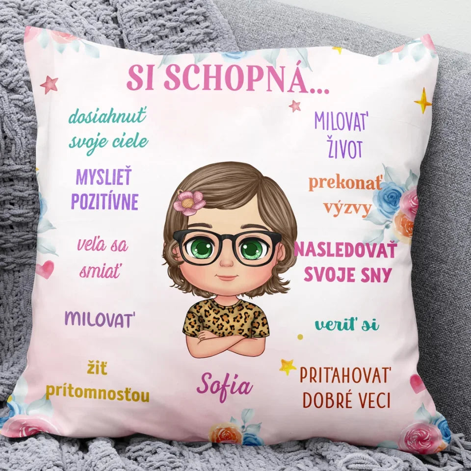Unikátny vankúš pre deti - pozitívne myšlienky3