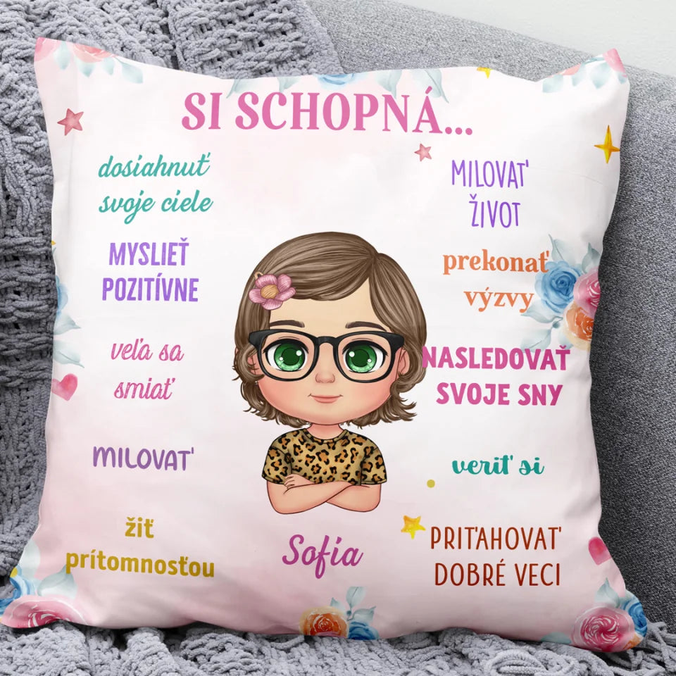 Unikátny vankúš pre deti - pozitívne myšlienky