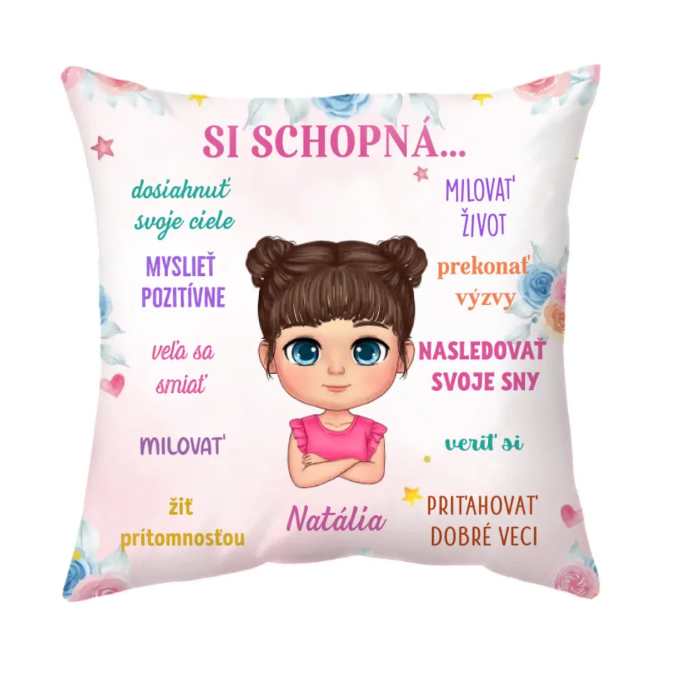 Unikátny vankúš pre deti - pozitívne myšlienky