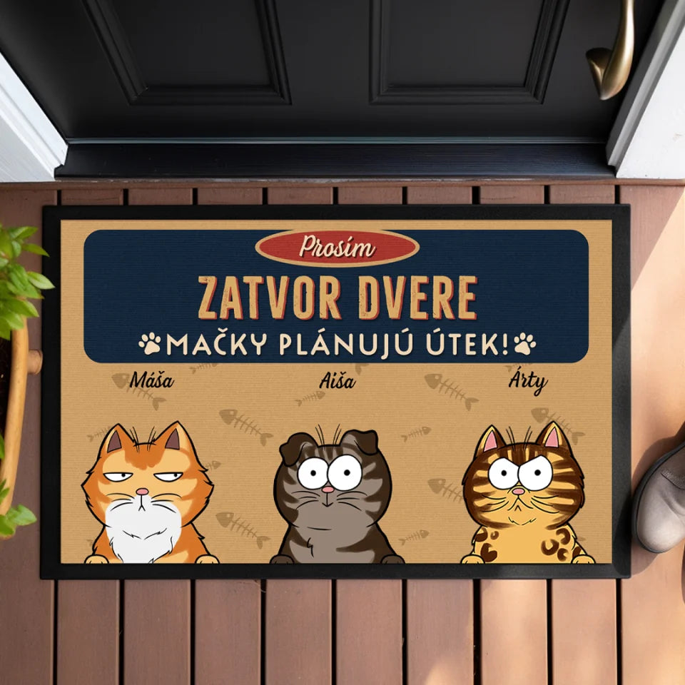 Rohožka na mieru pre majiteľov - zatvorte dvere