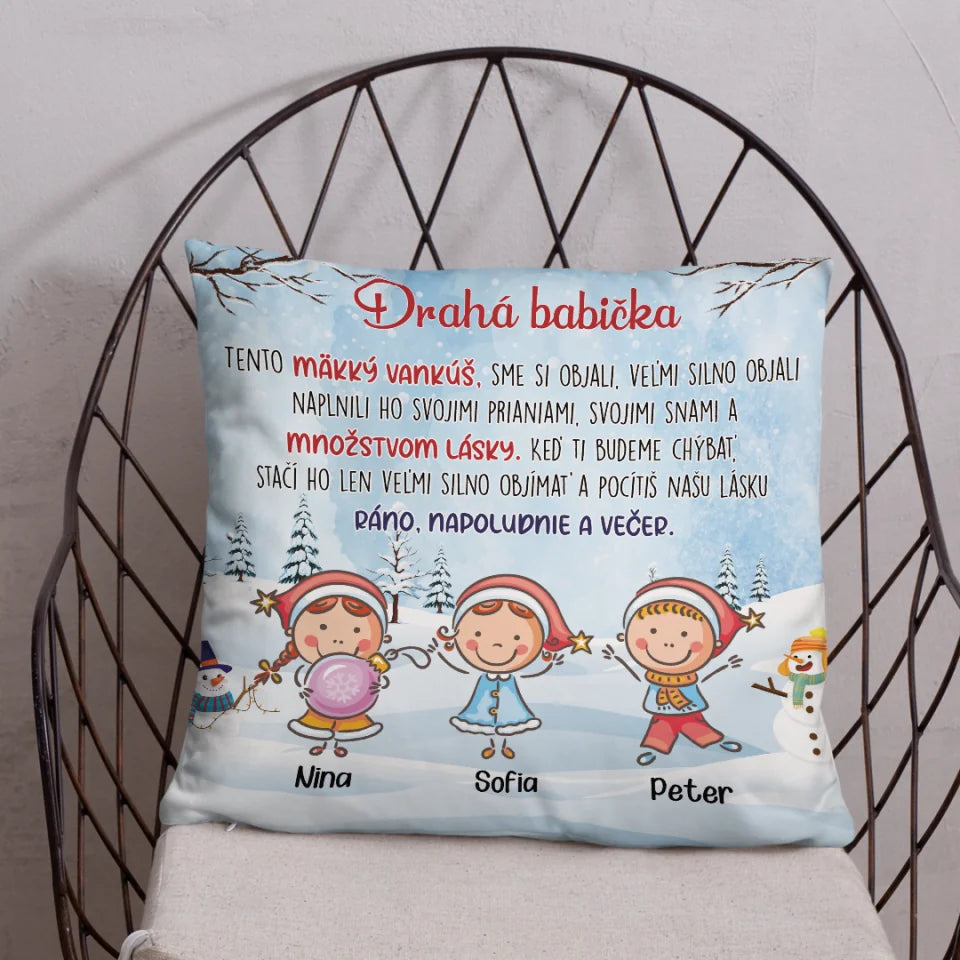 Jedinečný vianočný vankúš pre starých rodičov - tento vankúš sme objali