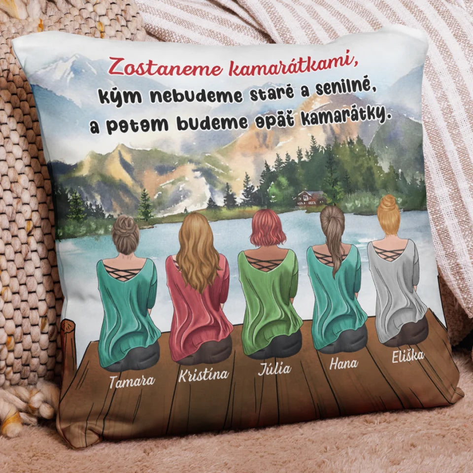 Unikátny vankúš pre kamarátky - skutočné priateľky