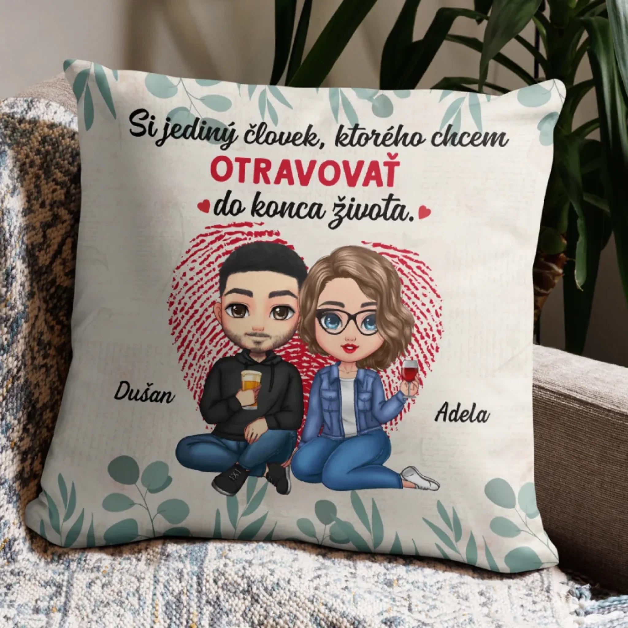 Jedinečný vankúš pre zamilovaných