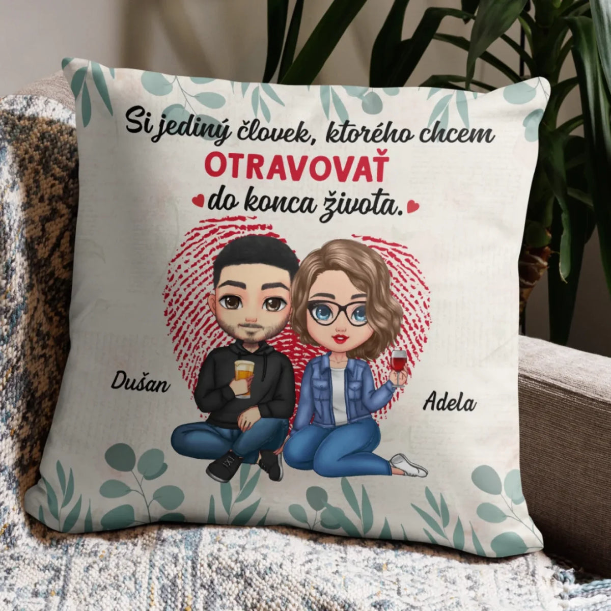 Jedinečný vankúš pre zamilovaných
