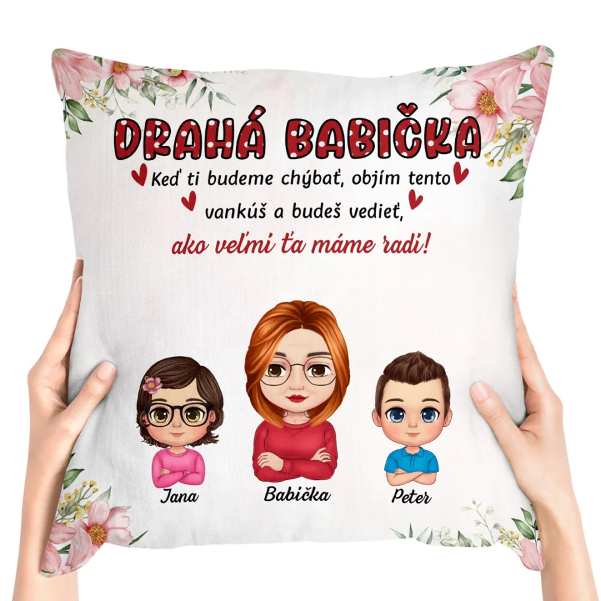Jedinečný vankúš ku Dňu matiek pre babičky až so 4 vnúčatami
