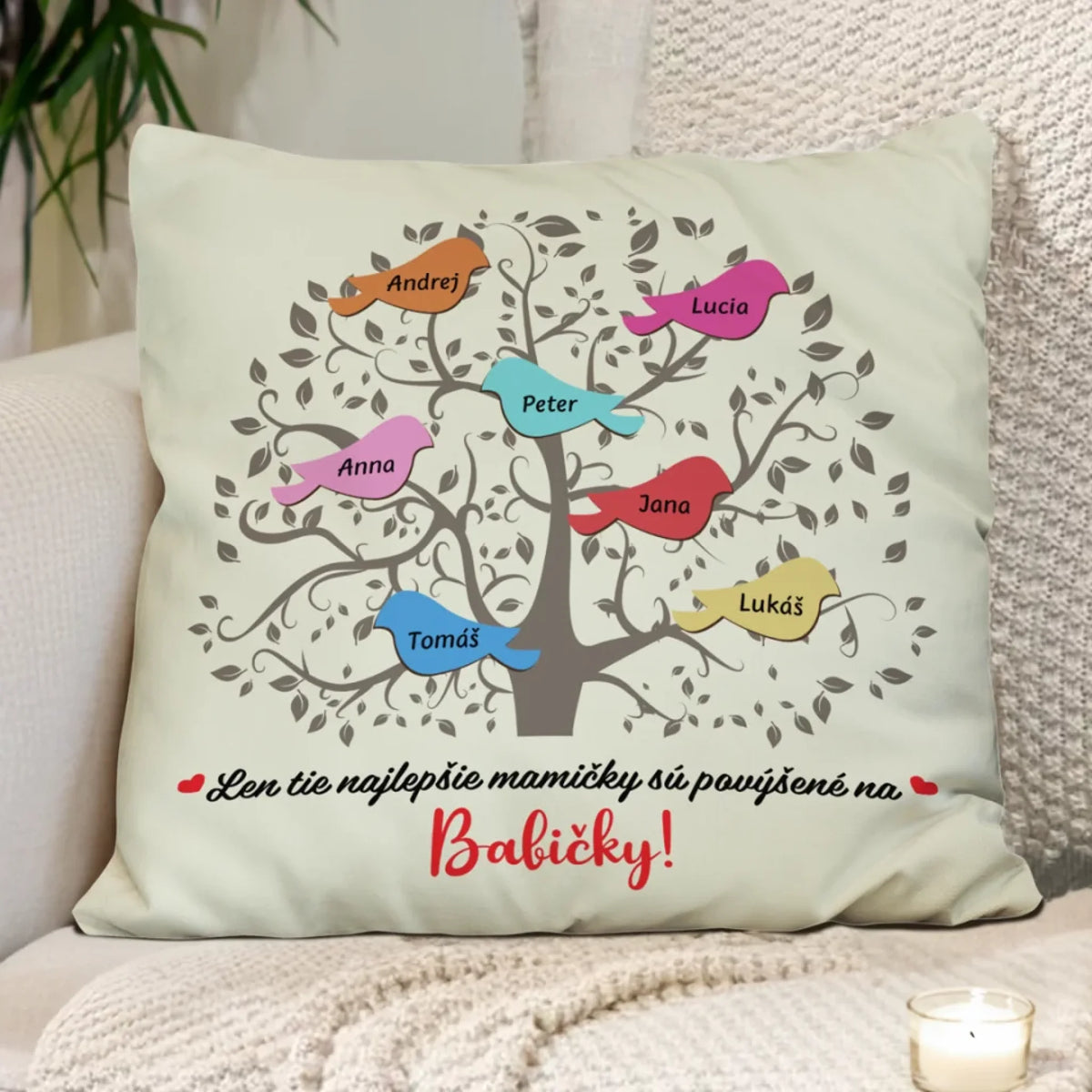 Jedinečný vankúš pre babičky - babičkine vtáčiky5