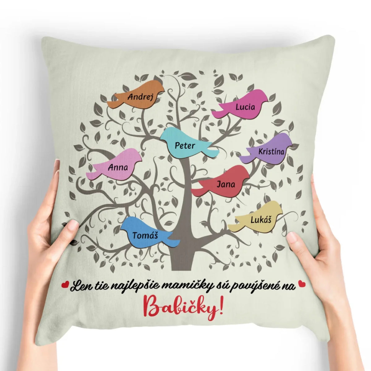 Jedinečný vankúš pre babičky - babičkine vtáčiky4