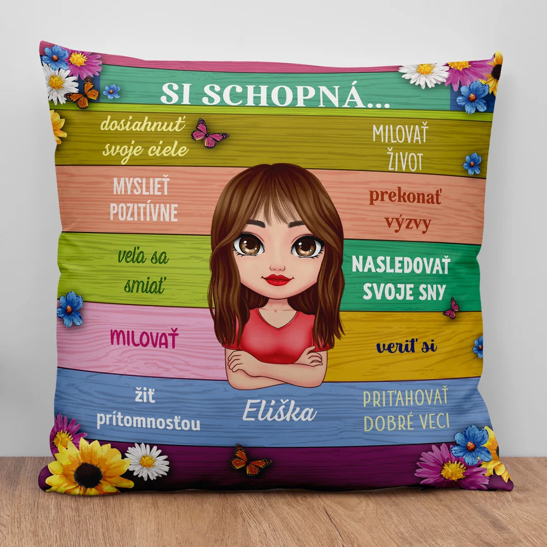 Jedinečný motivačný vankúš - pozitívne myšlienky