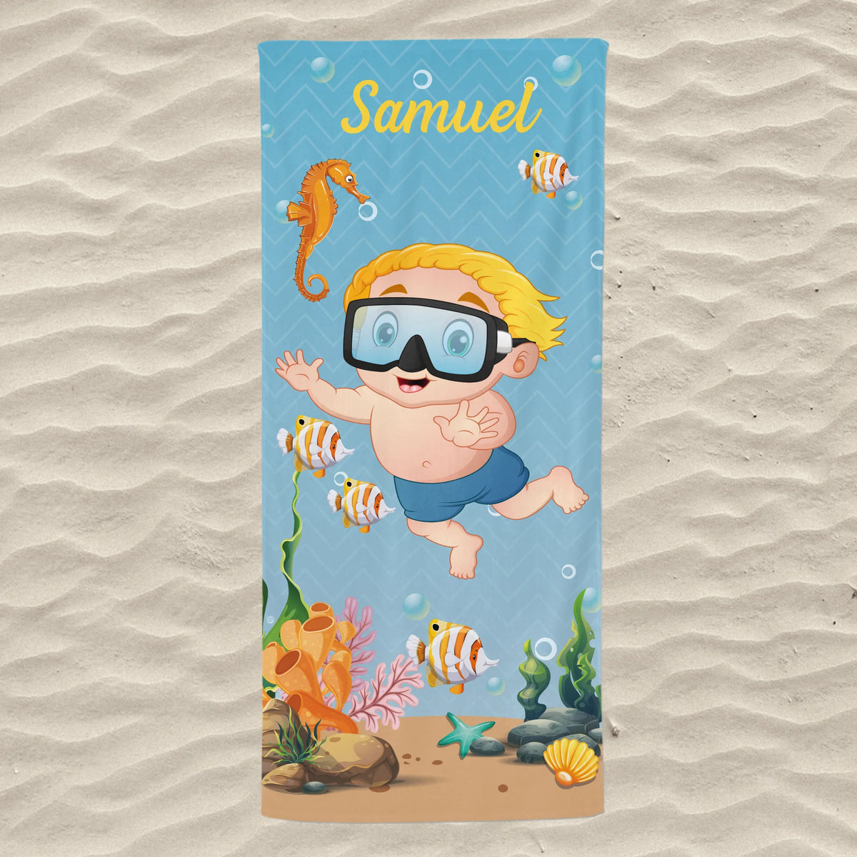 Jedinečná plážová osuška pre deti - potápanie