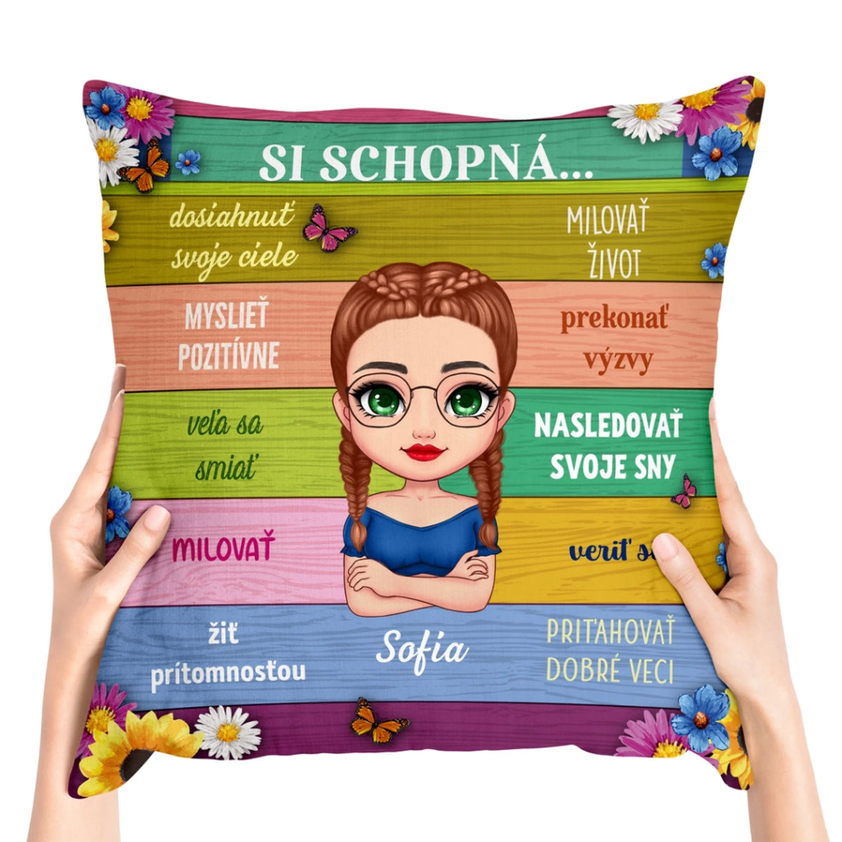 Jedinečný motivačný vankúš - pozitívne myšlienky3