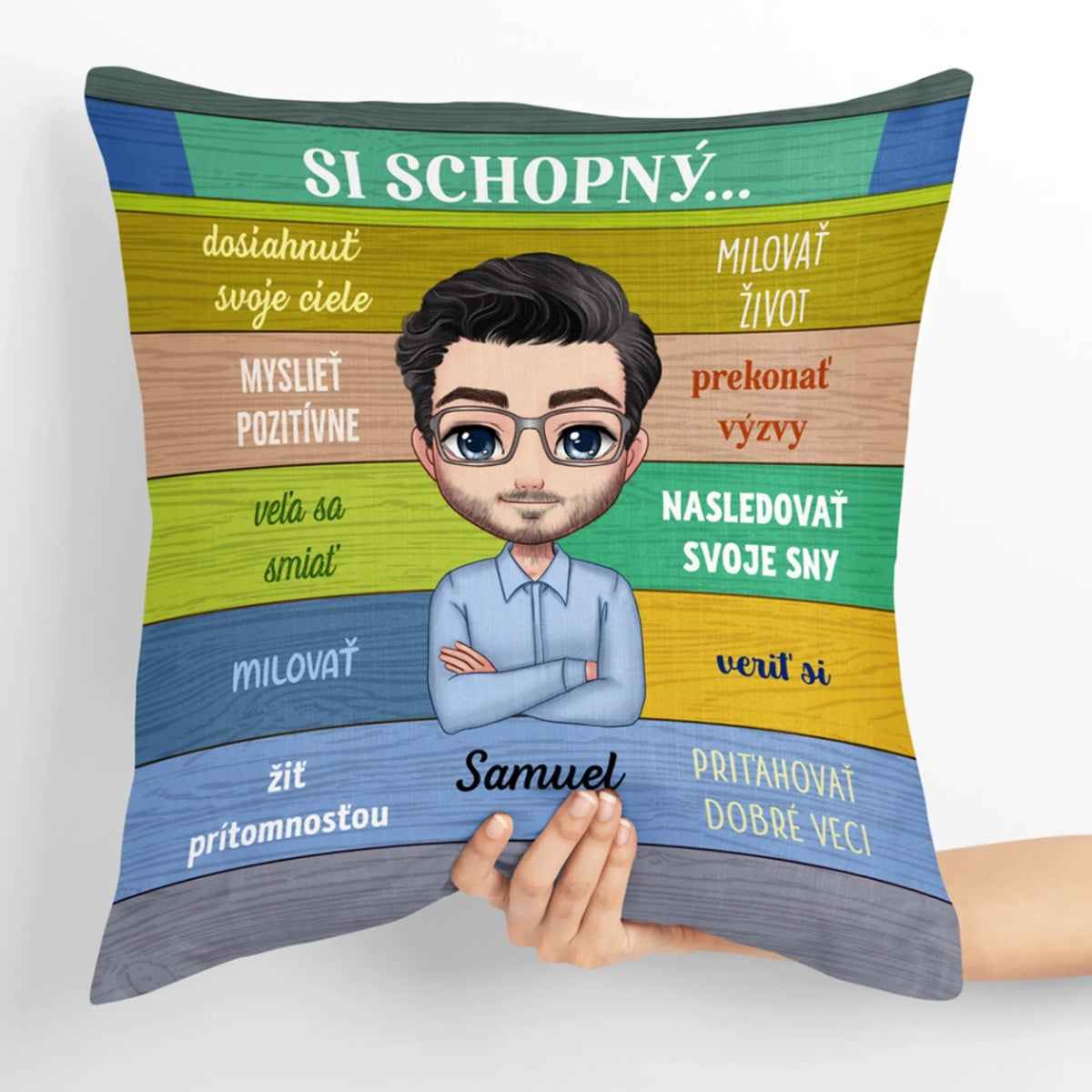 Jedinečný motivačný vankúš - pozitívne myšlienky2