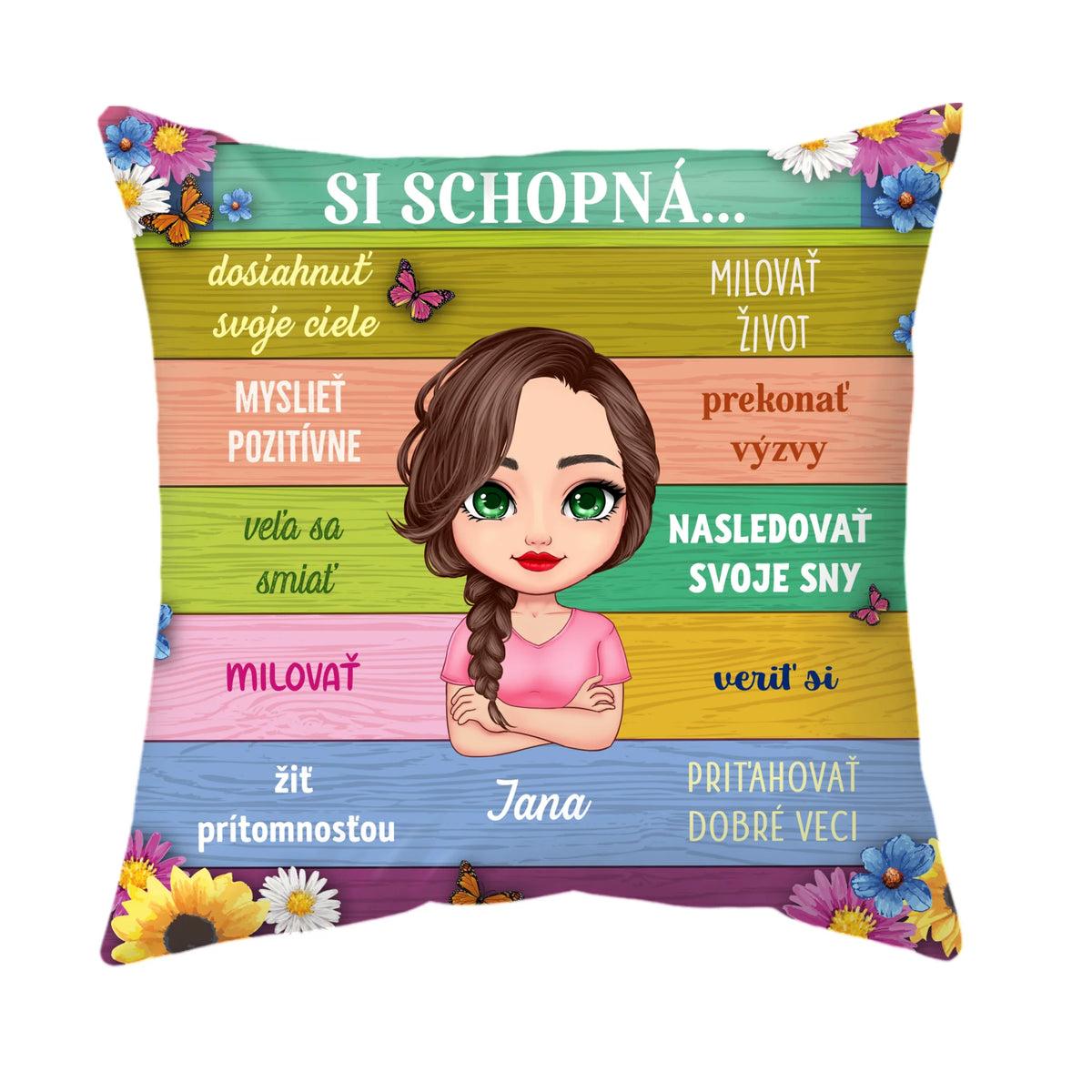 Jedinečný motivačný vankúš - pozitívne myšlienky