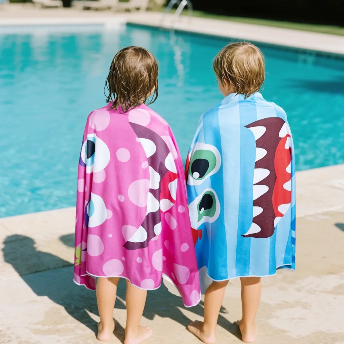 Unikátna plážová osuška pre deti - roztomilé príšerky