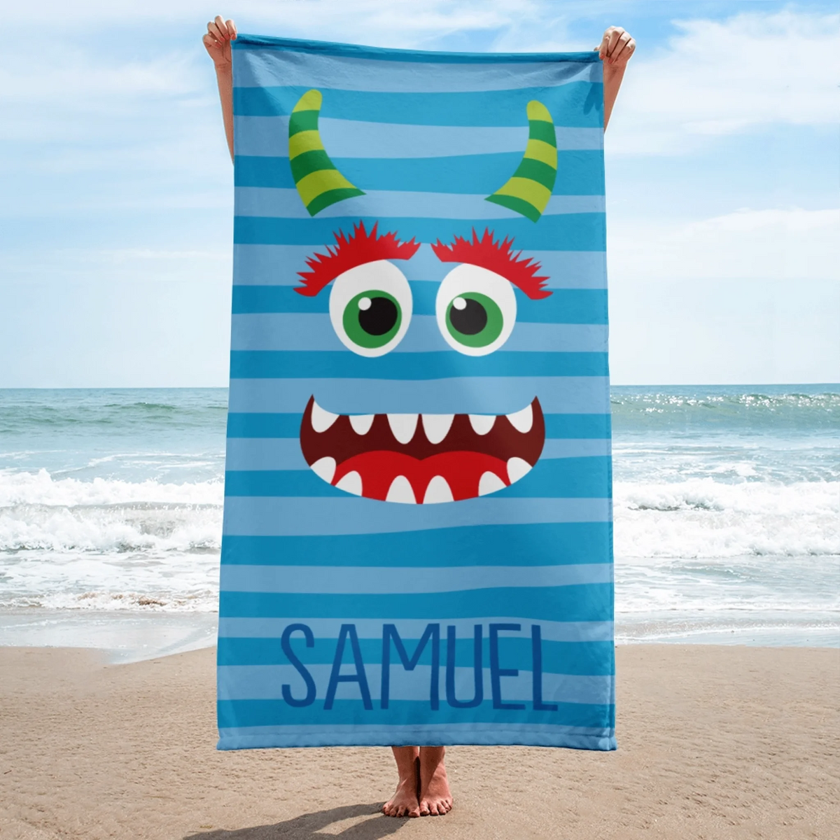 Unikátna plážová osuška pre deti - roztomilé príšerky1