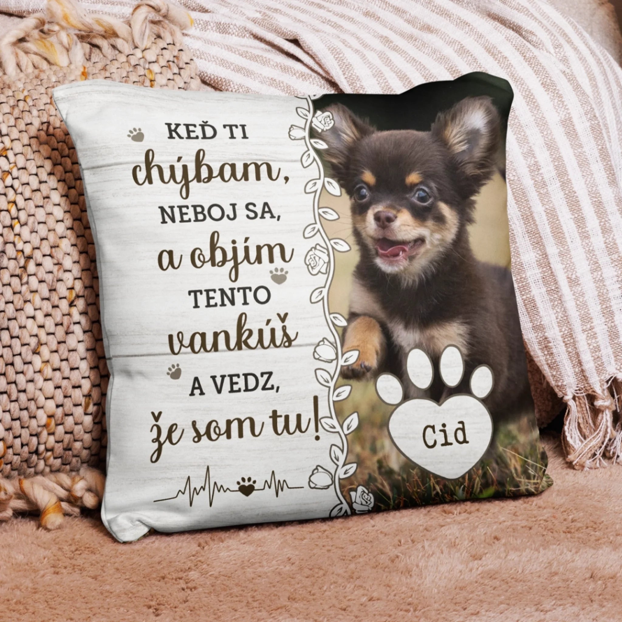 Jedinečný vankúš s vlastnou fotkou – Keď ti chýbam3