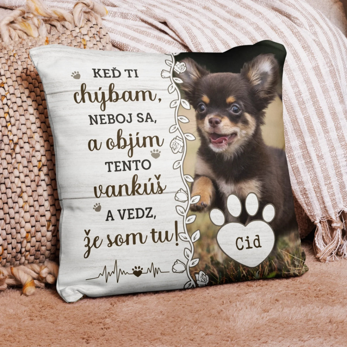 Jedinečný vankúš s vlastnou fotkou – Keď ti chýbam3