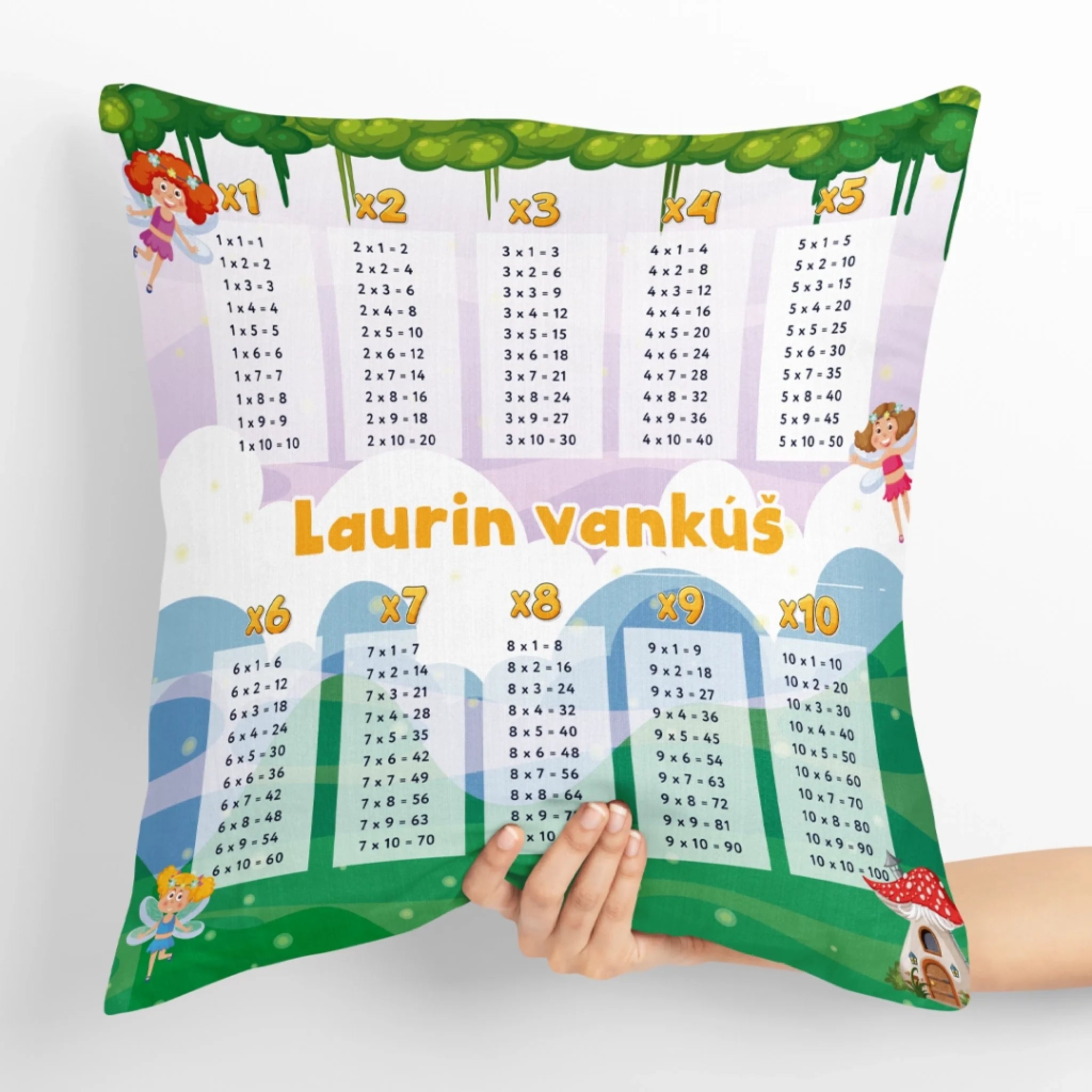 Jedinečný vzdelávací vankúš pre deti - násobilka2