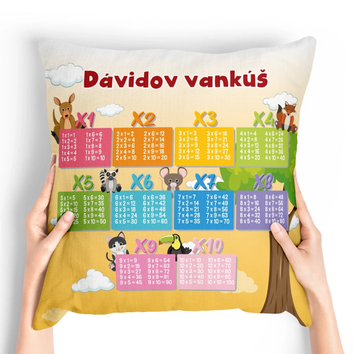 Jedinečný vzdelávací vankúš pre deti - násobilka1