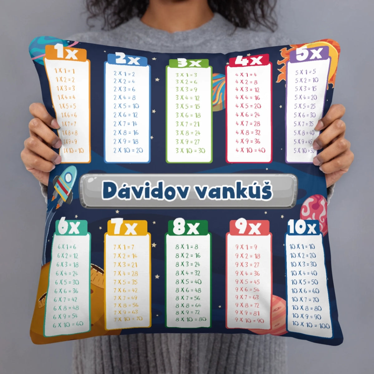 Jedinečný vzdelávací vankúš pre deti - násobilka3