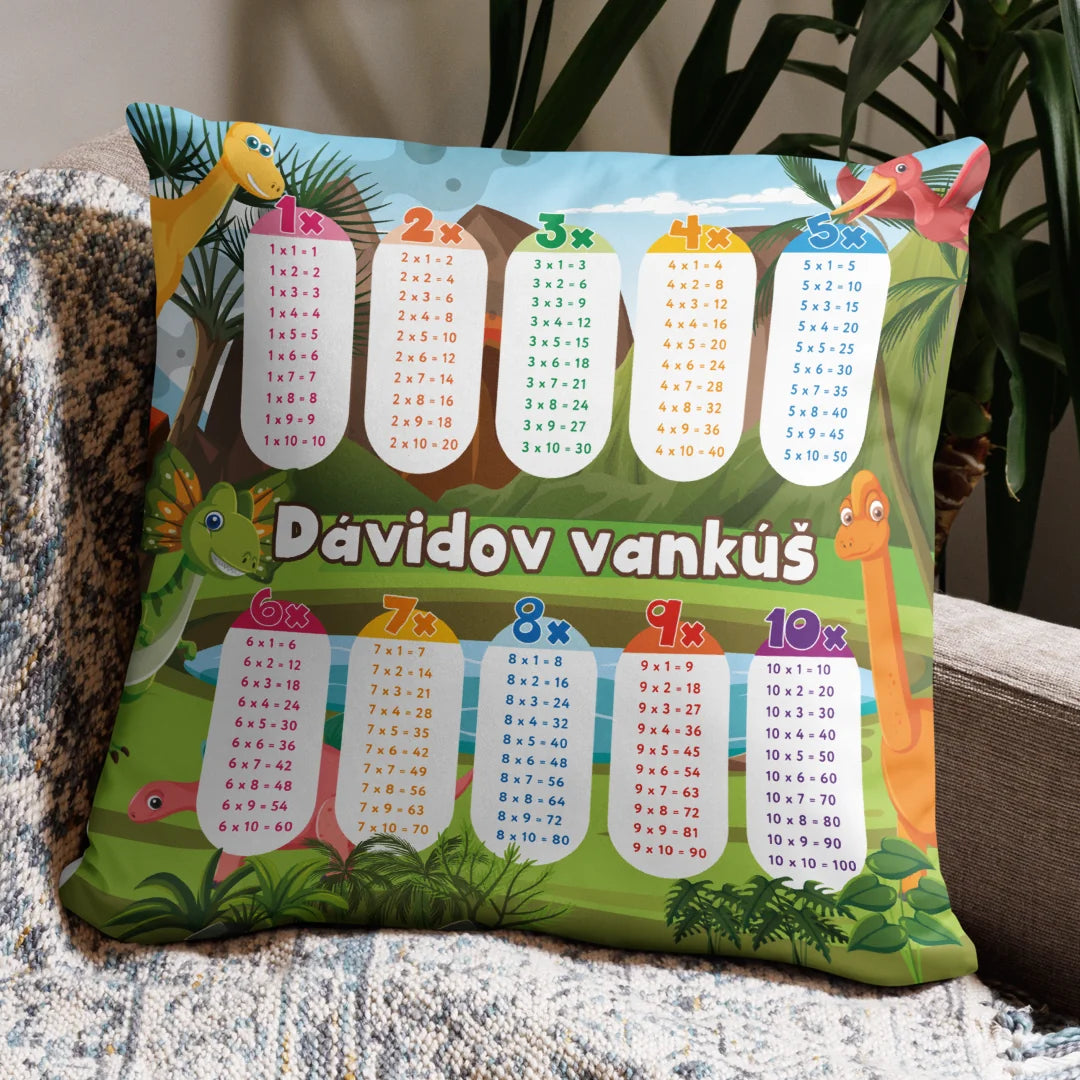 Jedinečný vzdelávací vankúš pre deti - násobilka