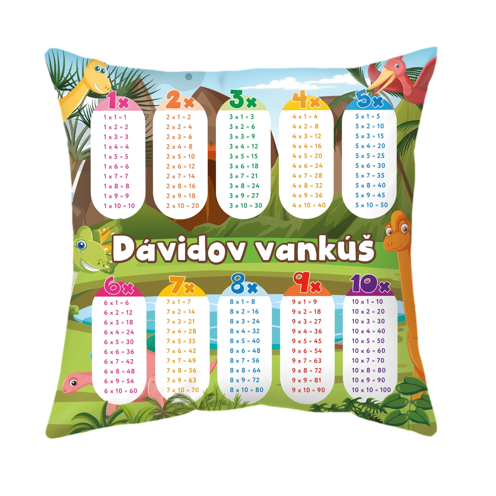 Jedinečný vzdelávací vankúš pre deti - násobilka