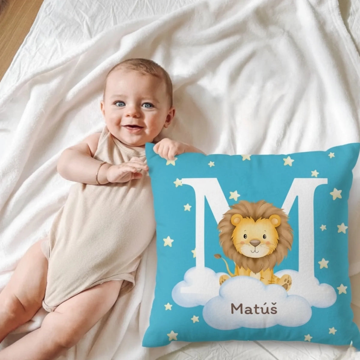 Personalizovaný vankúš pre deti s menom – roztomilé zvieratká3