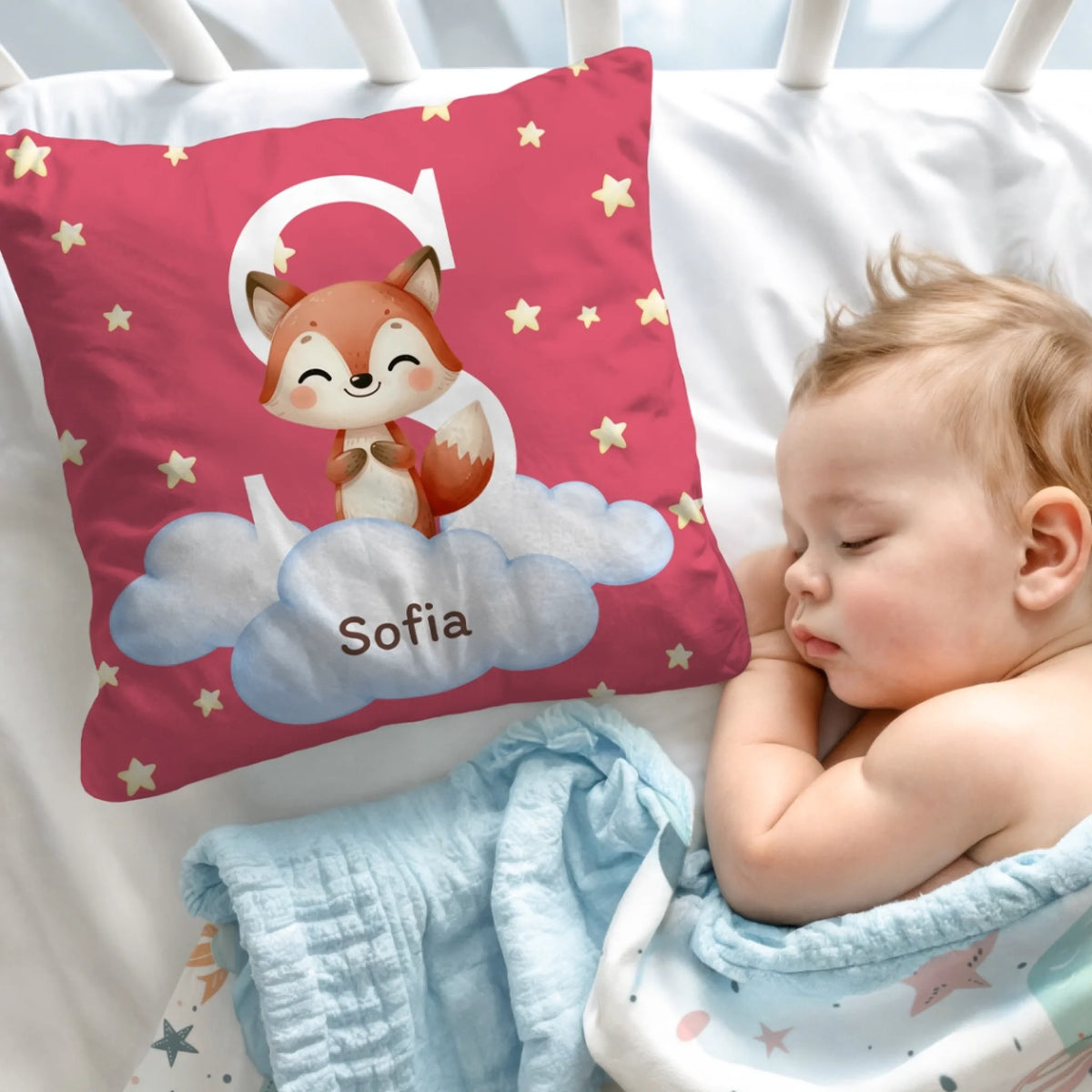 Personalizovaný vankúš pre deti s menom – roztomilé zvieratká